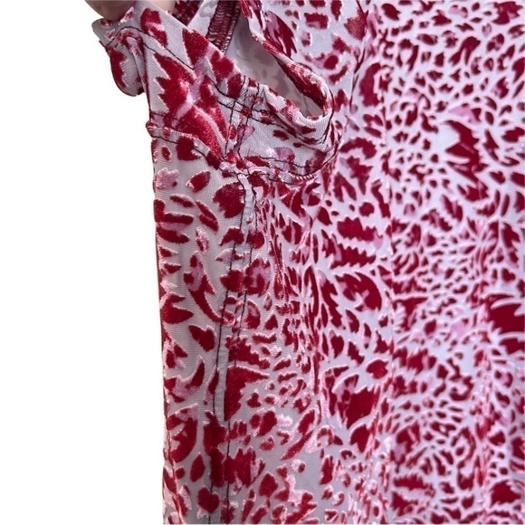 Free People We the Free Burnout Velvet Oversized Neo Punk Animal Top Size Medium - Picture 6 of 8